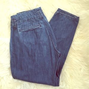 Gap 1969 high waist pleated denim jeans